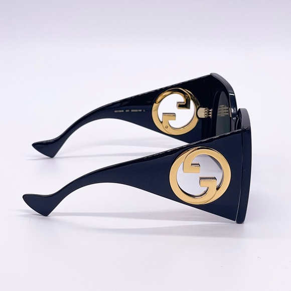 NEW GUCCI GG1254S 001 BLACK WOMEN OVERSIZED SUNGLASSES GUCCI - Picture 6 of 11